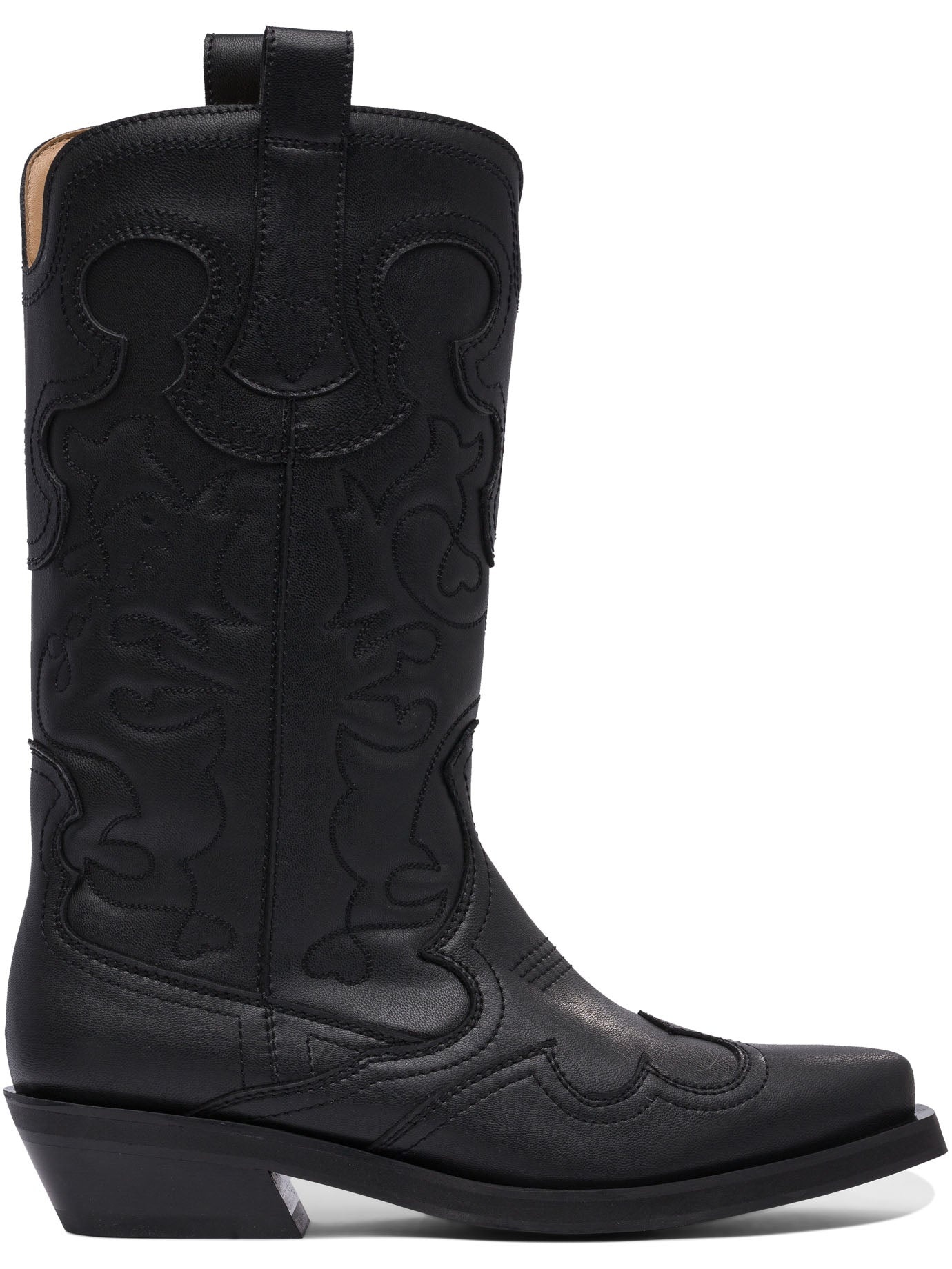 Ganni Embroidered Western Boots - 1