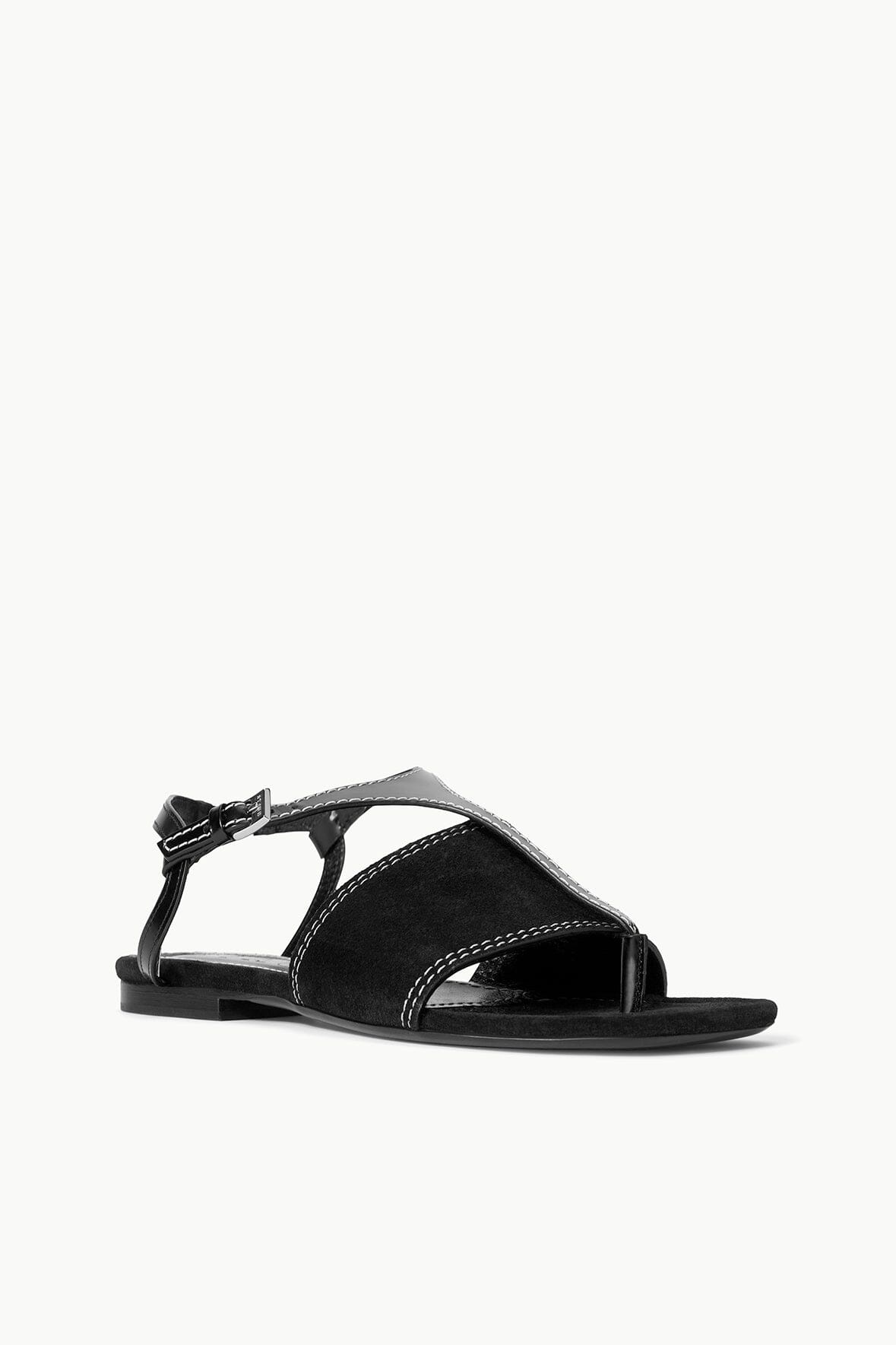 STAUD PURA VIDA FLAT SANDAL BLACK - 3