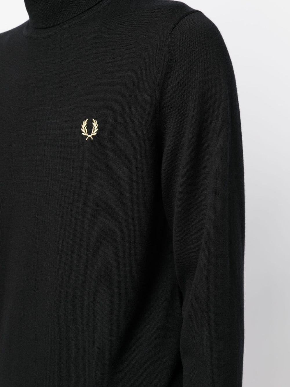 logo-embroidered roll-neck jumper - 5