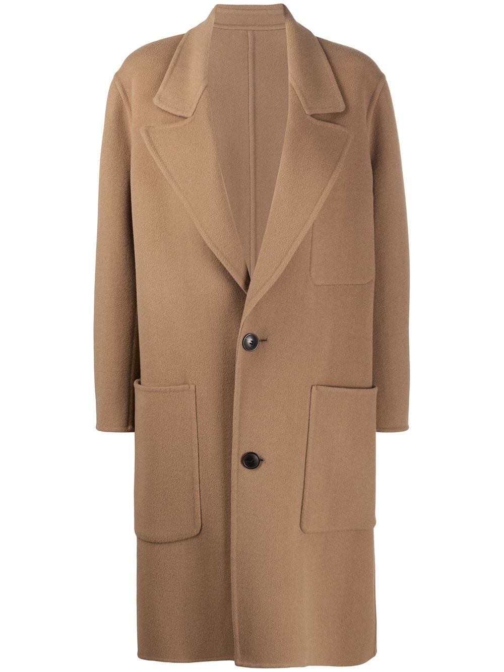 unstructured two-button coat - 1