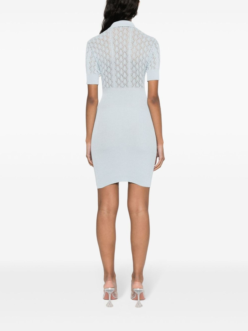 open-knit polo-collar dress 4