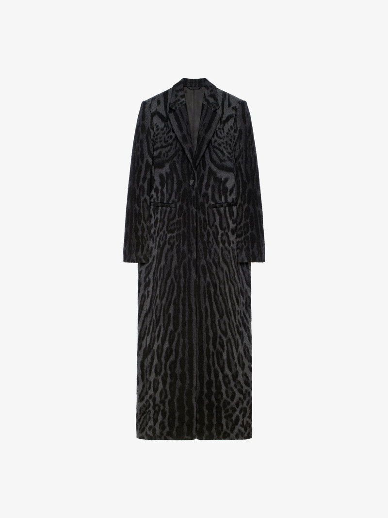 MASCULINE COAT IN ANIMAL WOOL JACQUARD 1