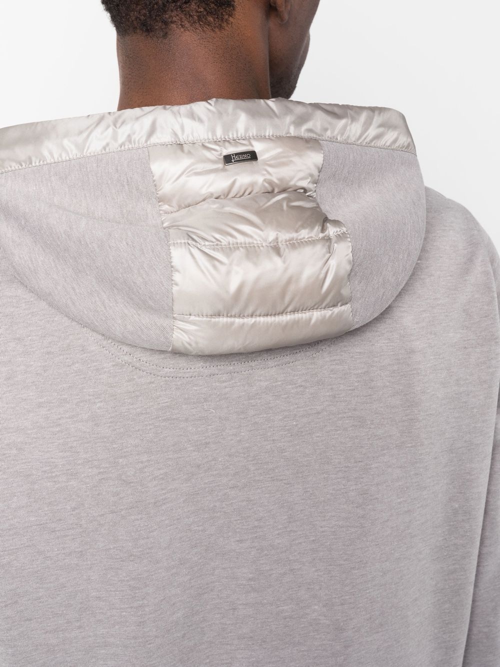 contrasting-sleeves padded jacket - 5