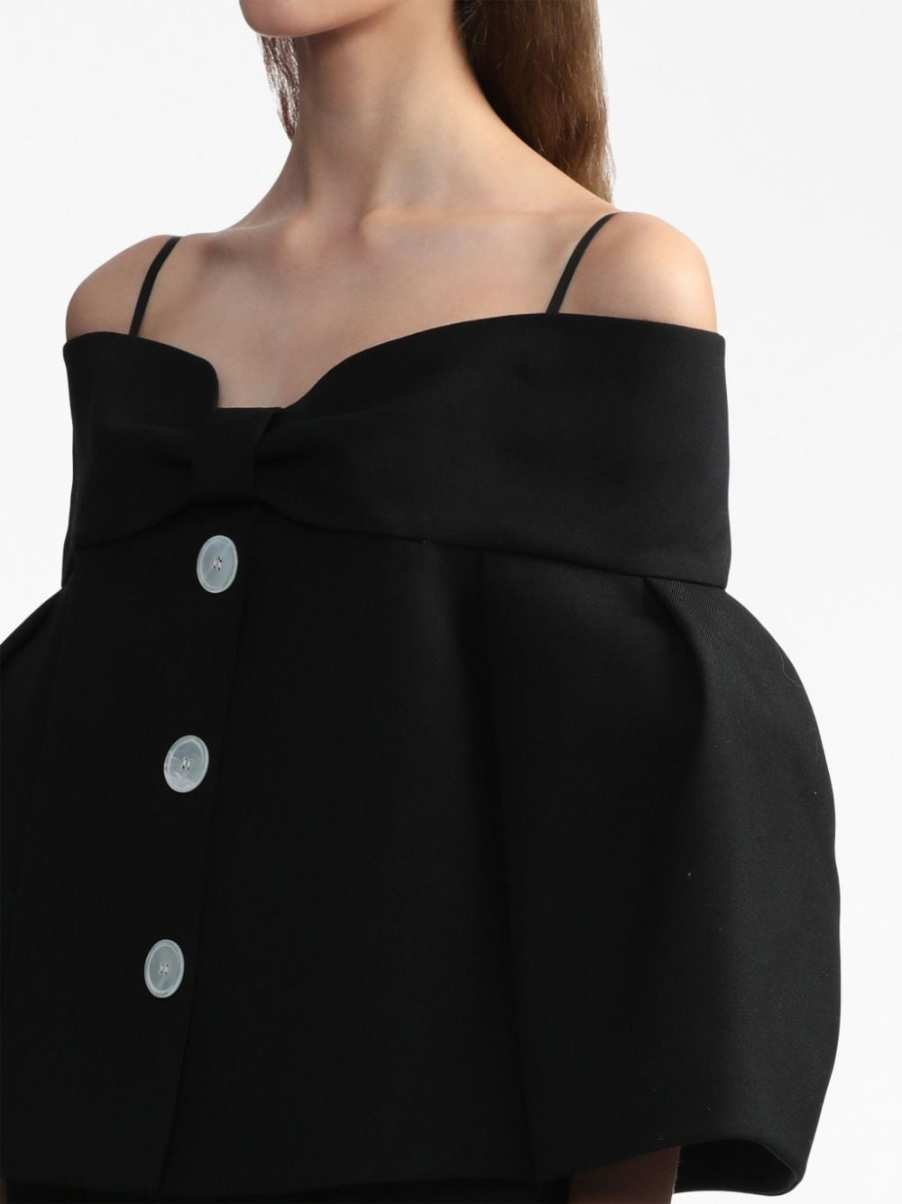 bow-detail balloon-sleeved blouse - 5