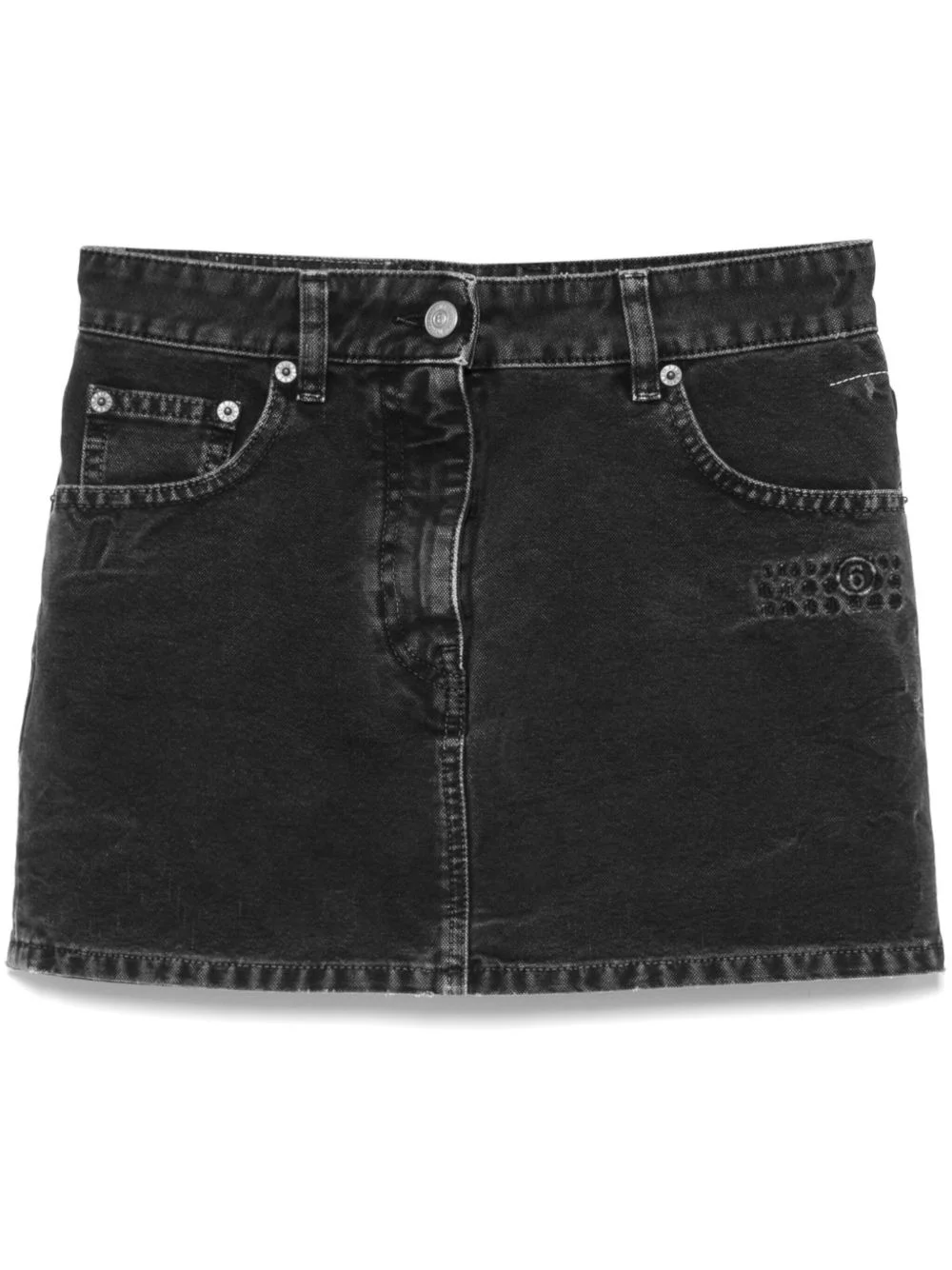 denim mini skirt - 1