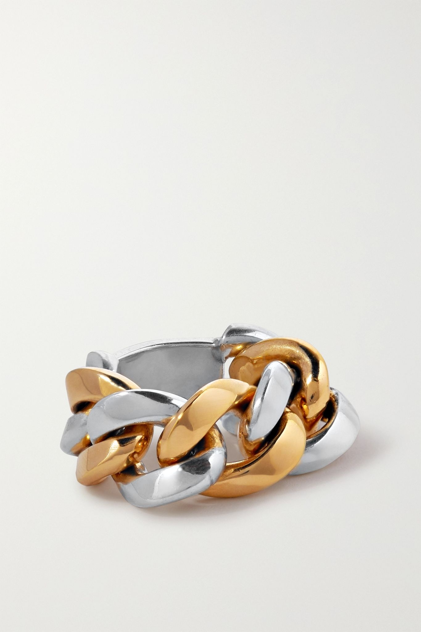 Silver and gold-tone ring - 3