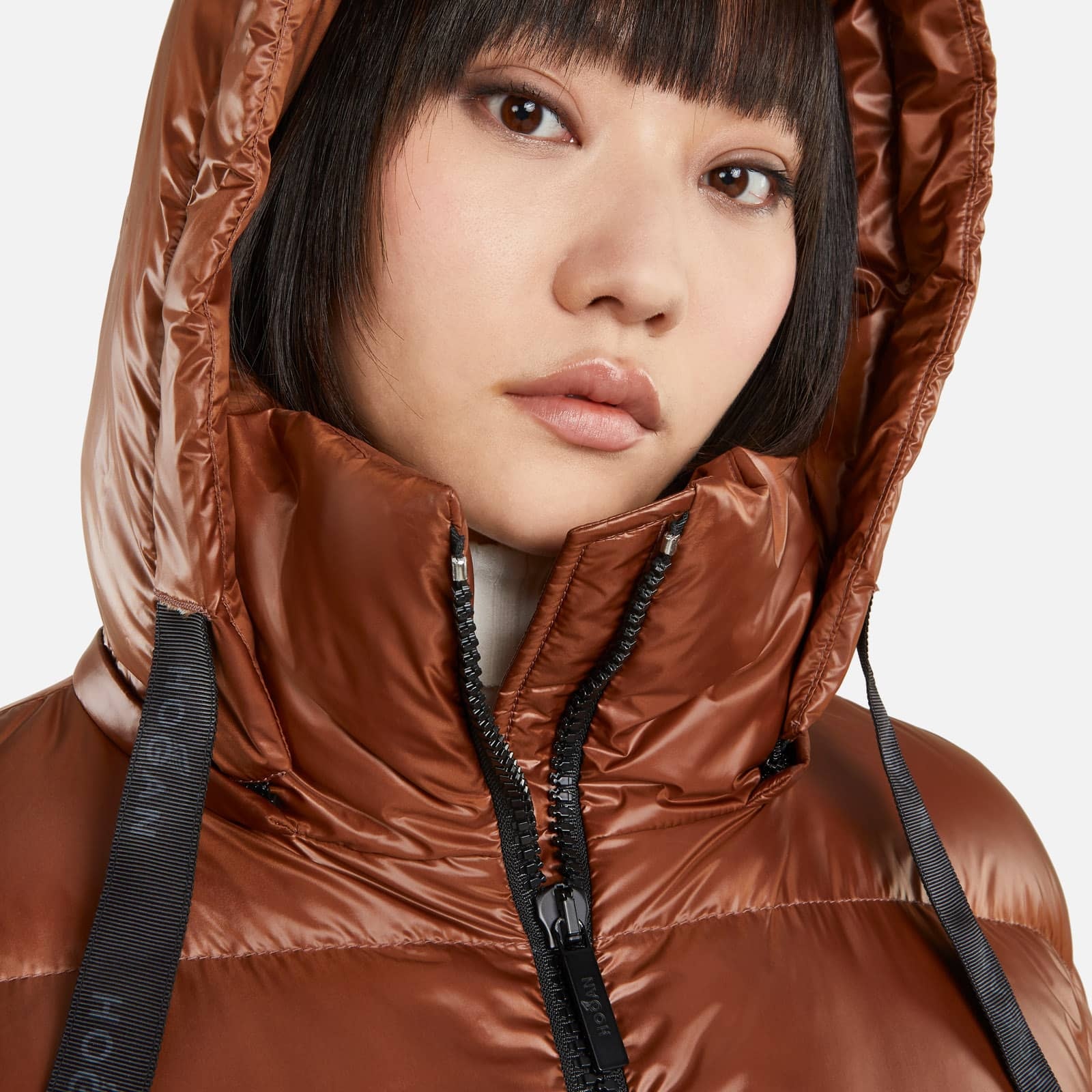 Hooded Down Jacket Orange - 6