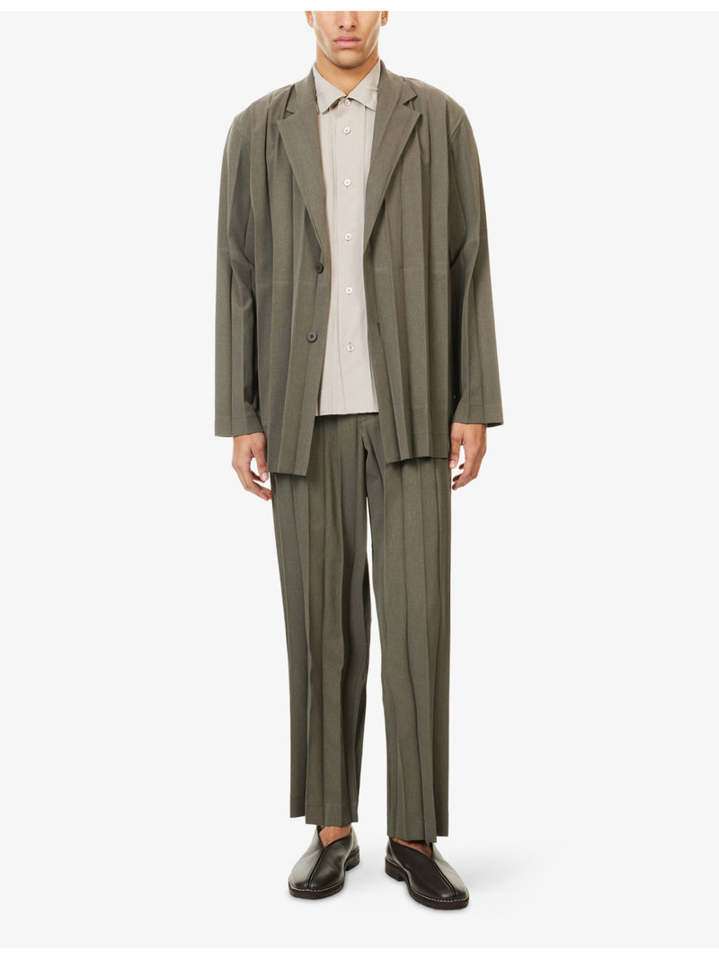 ISSEY MIYAKE Edge Ensemble Pleated Woven Trousers outlook
