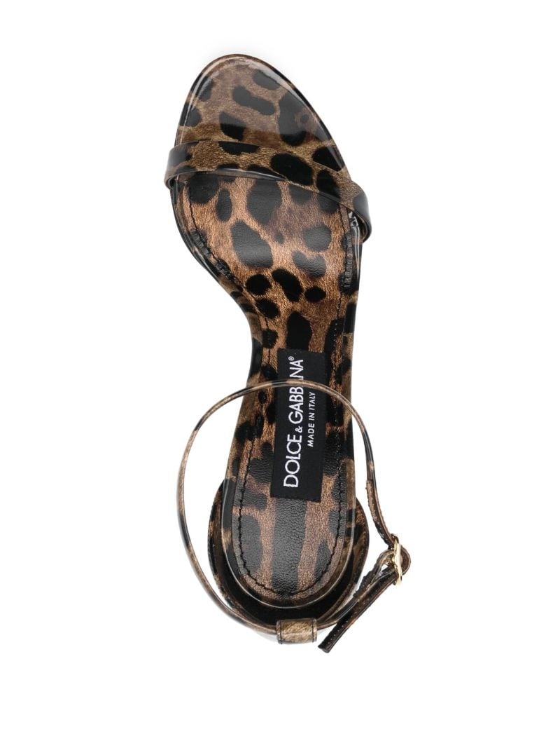 x Kim 115mm leopard-print sandals - 4