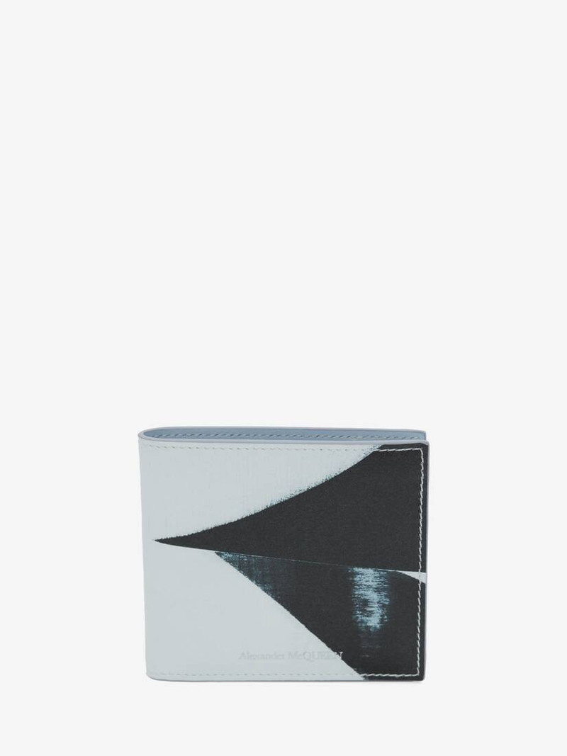 Men's Brushstroke Billfold Wallet in Black/white 1