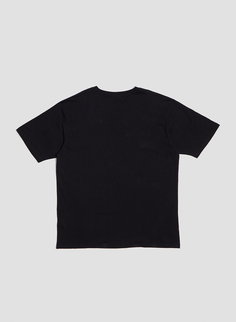 Embroidered Relaxed Fit Tee in Black 3