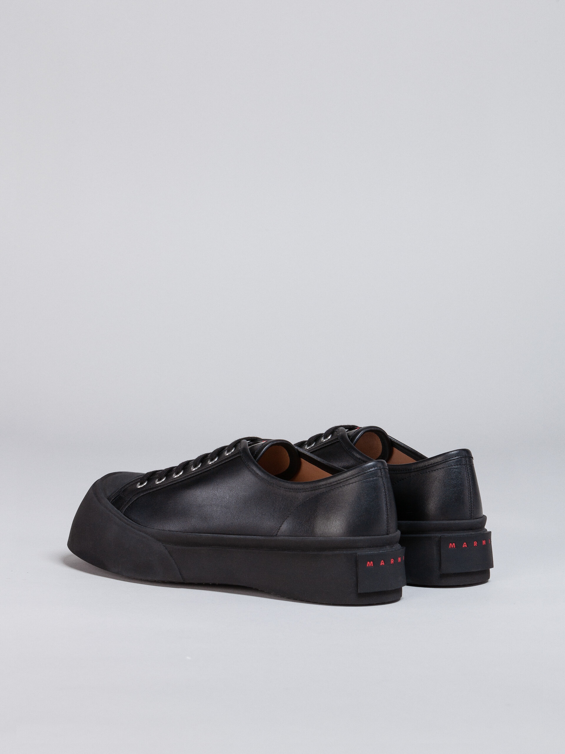 BLACK LEATHER PABLO SNEAKER - 3