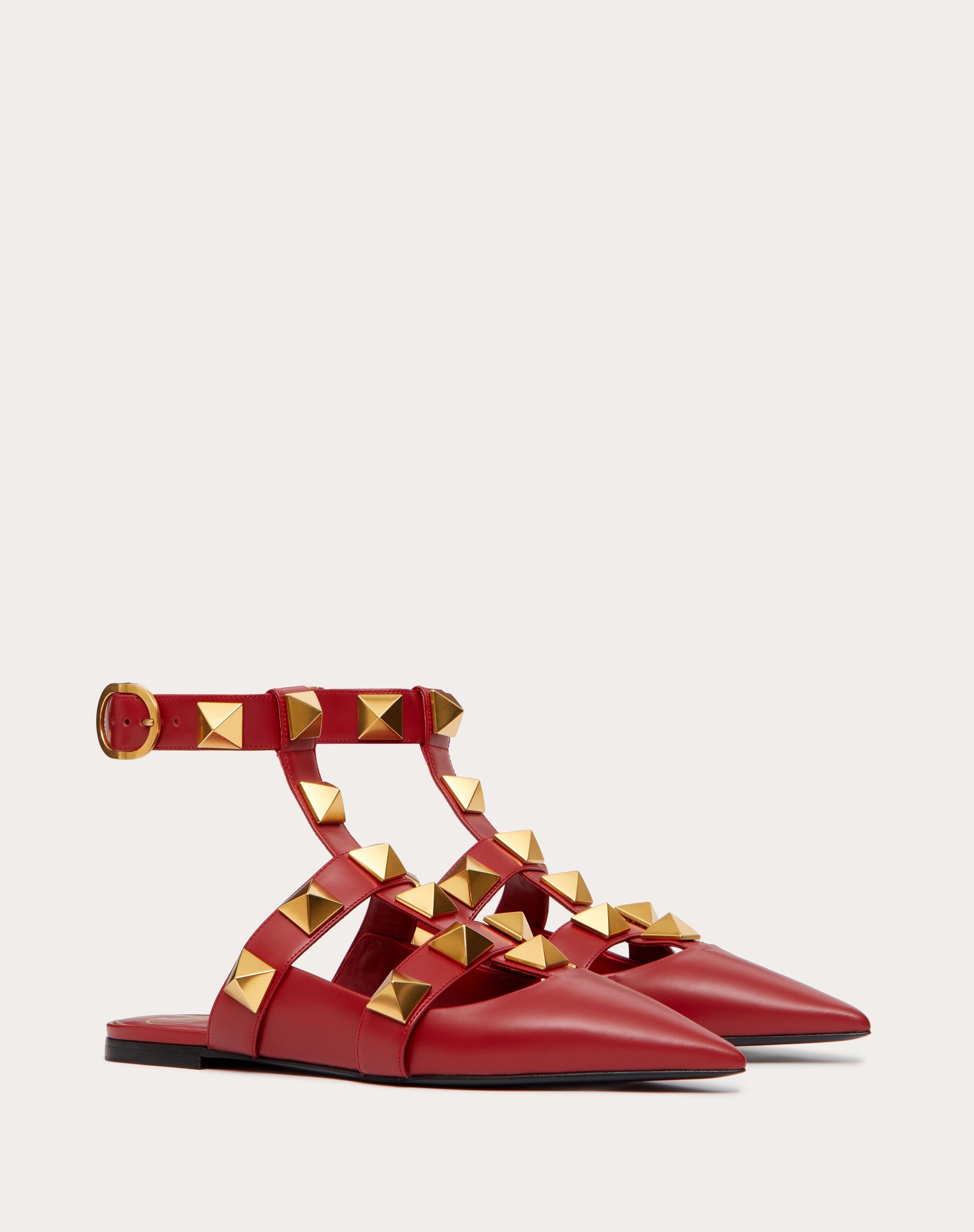 ROMAN STUD CALFSKIN BALLET FLAT - 2