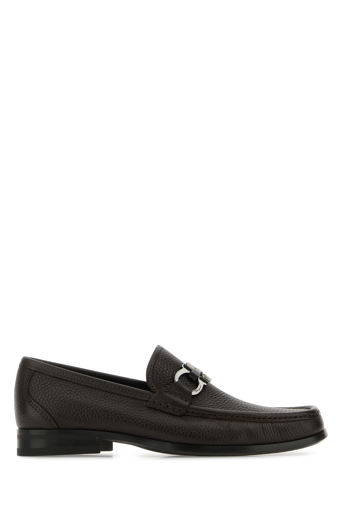 Dark brown leather Grandioso loafers - 1