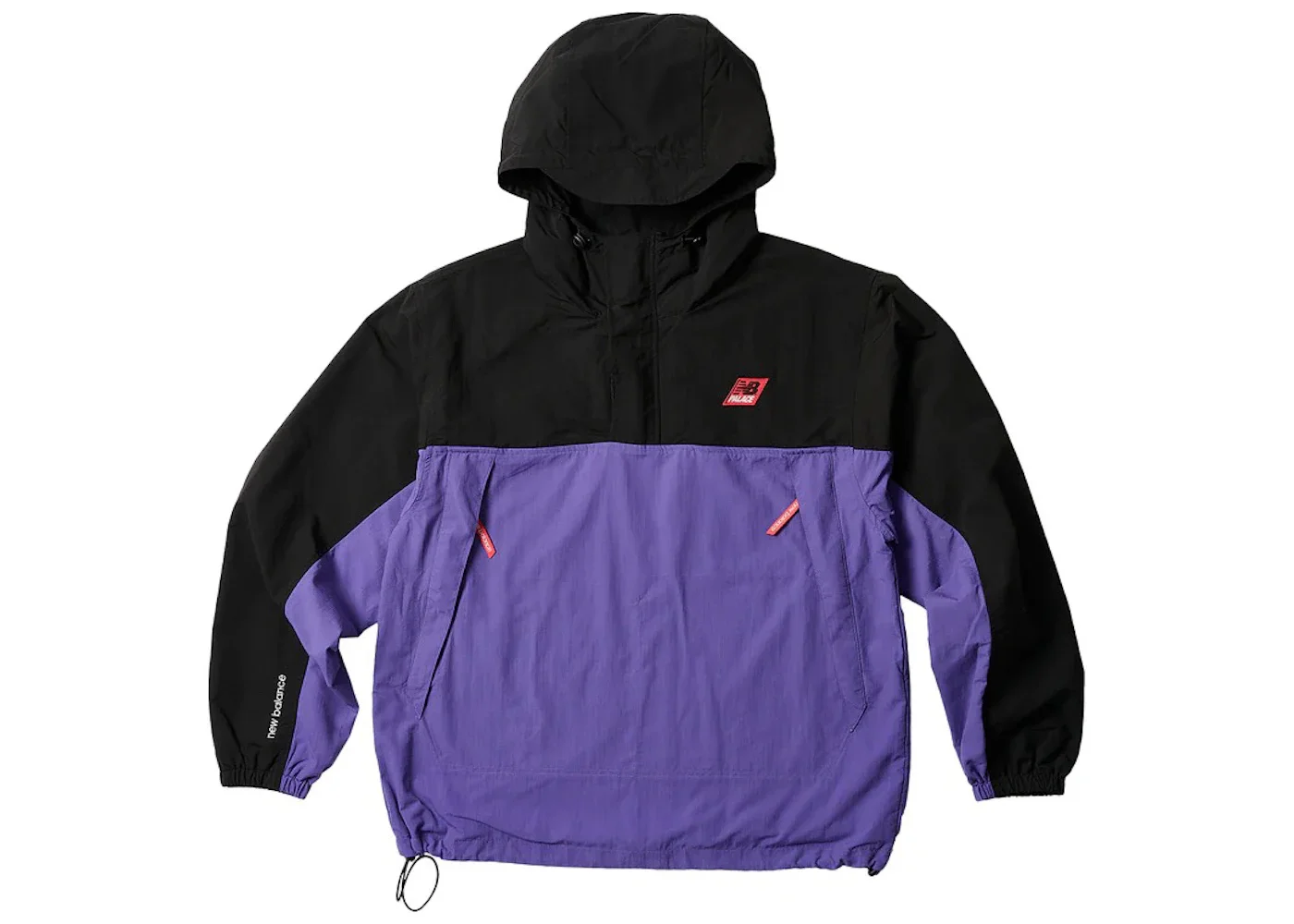 Palace x New Balance Pop Over Shell Jacket Black/Purple - 1