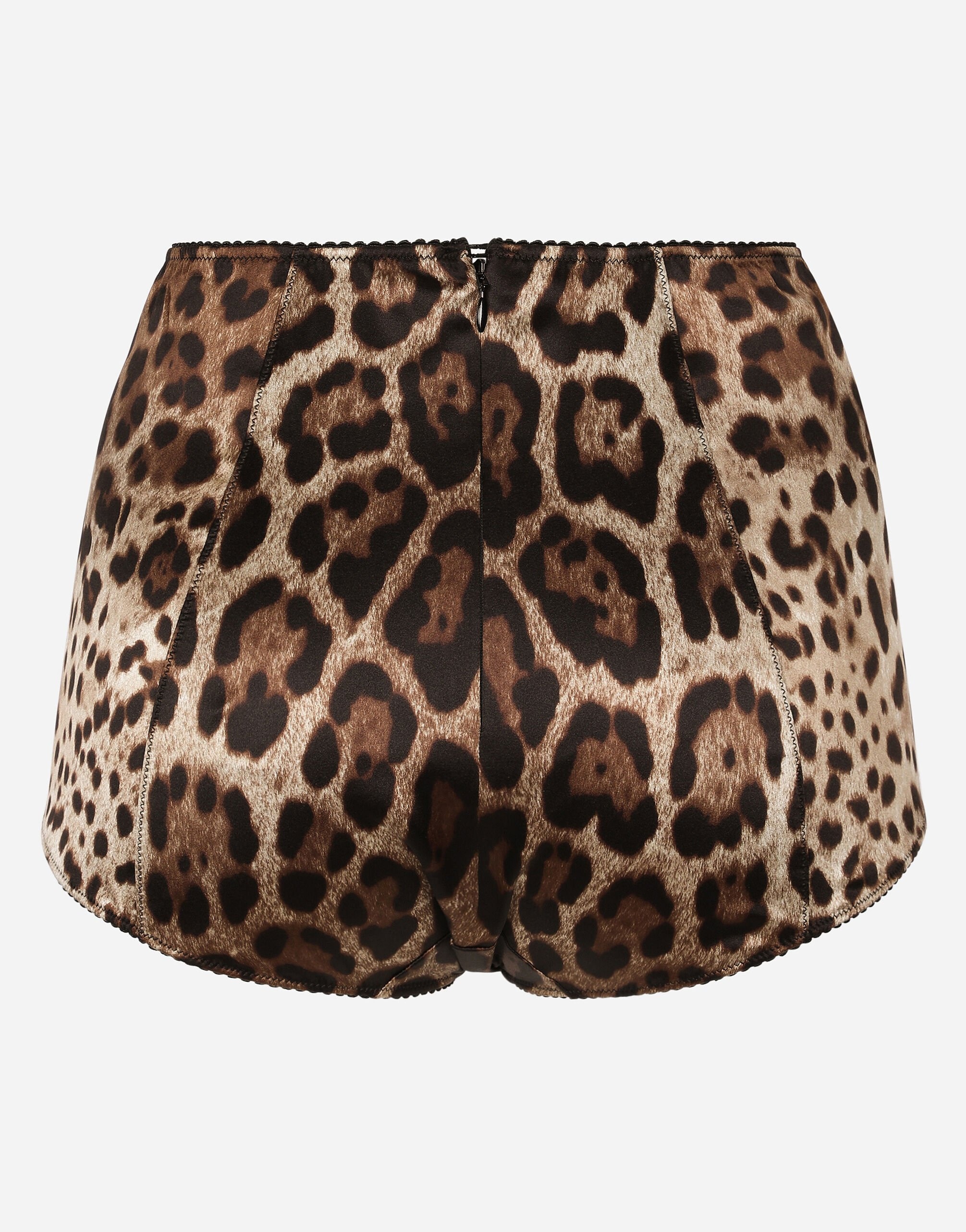 Satin culottes with leopard print - 2