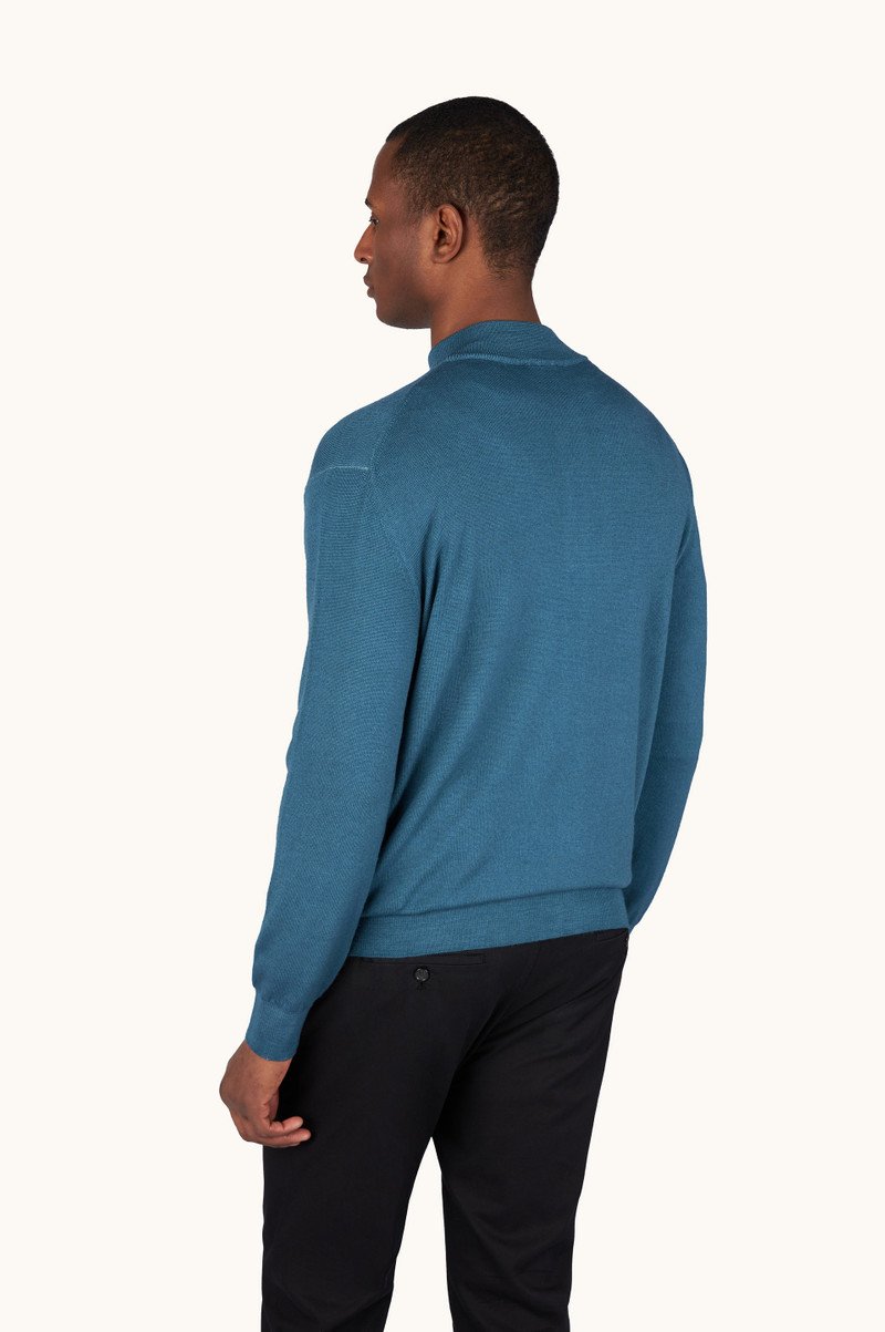 Paul & Shark GARMENT-DYED HALF-ZIP WOOL SWEATER outlook