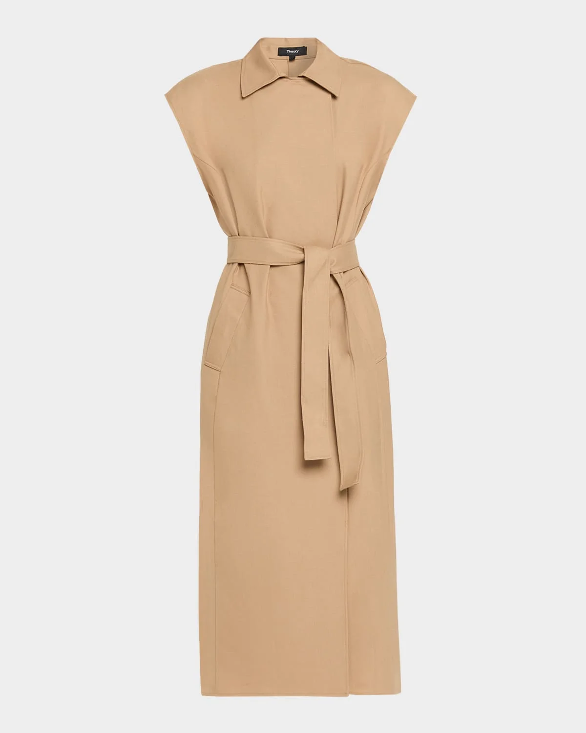 Trench-Style Wool Maxi Dress - 1