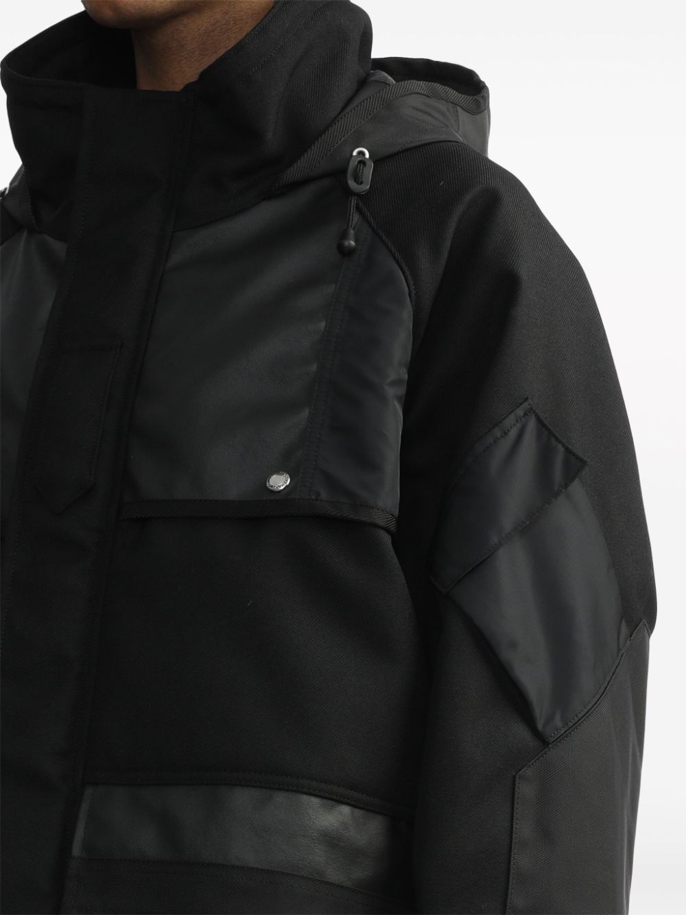 logo-print hooded jacket - 5
