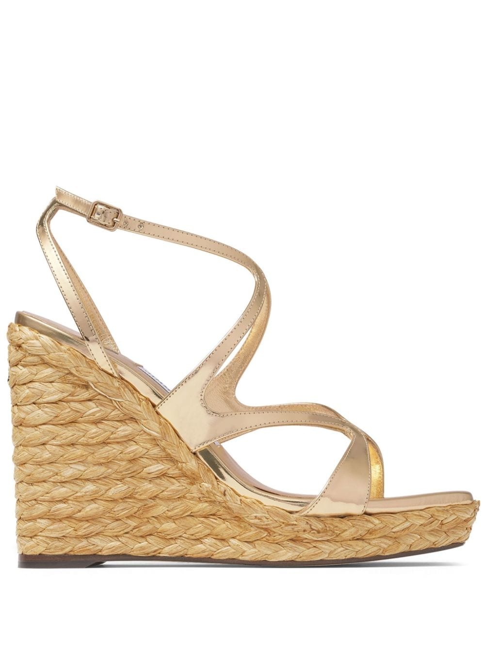 110mm Ayla raffia wedged sandals - 1