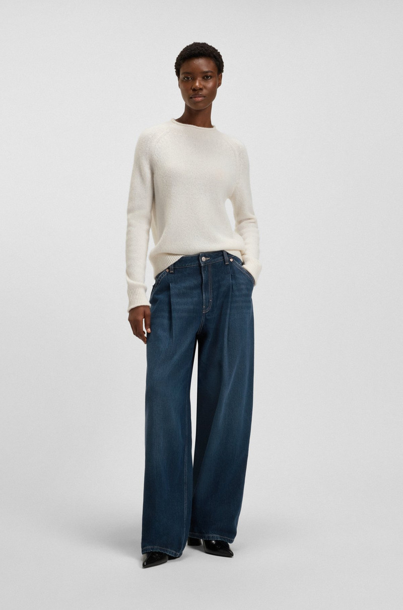 BOSS WIDE-LEG JEANS WITH FRONT PLEATS outlook
