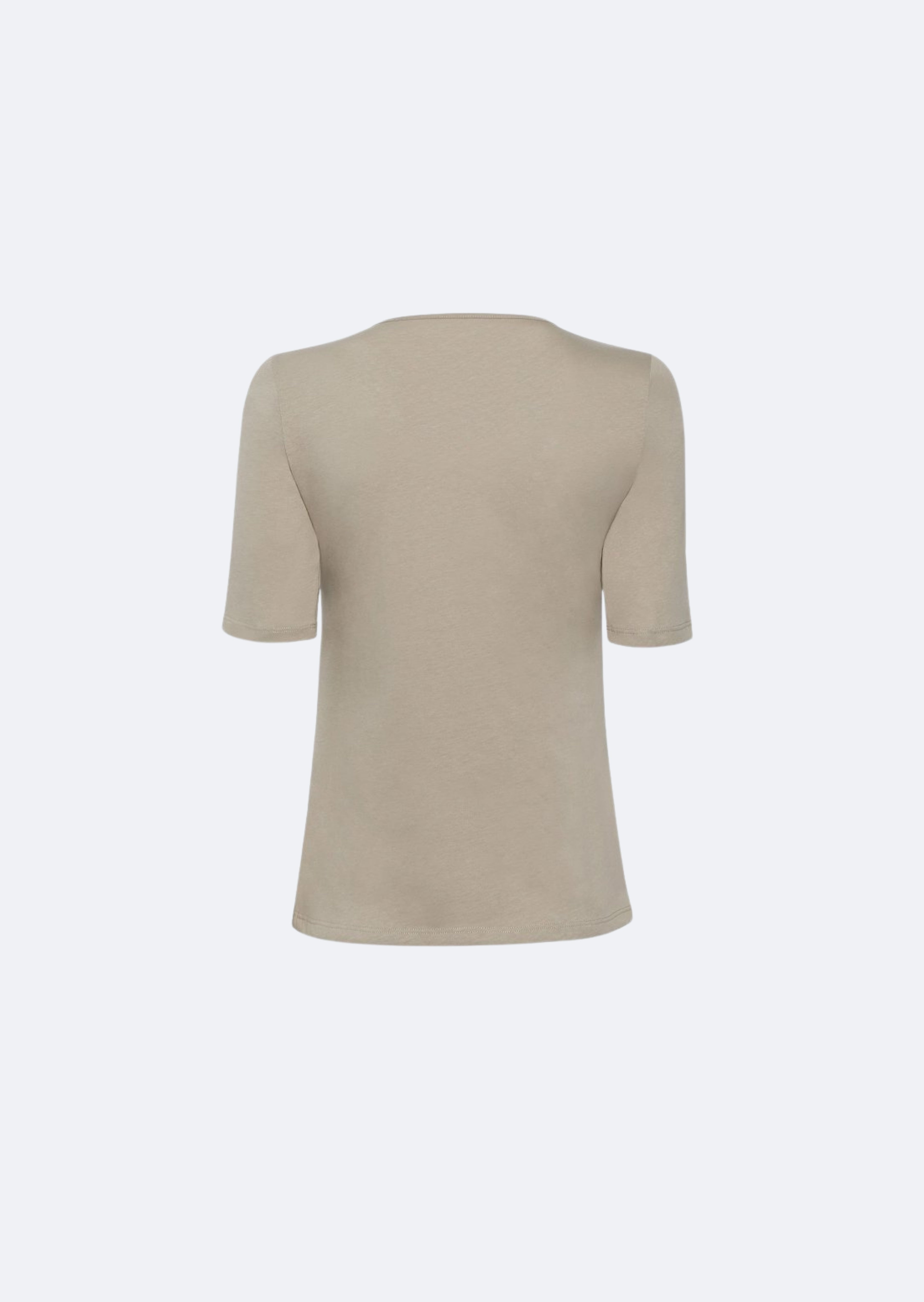 Cotton Scoop Neck Tee - 3