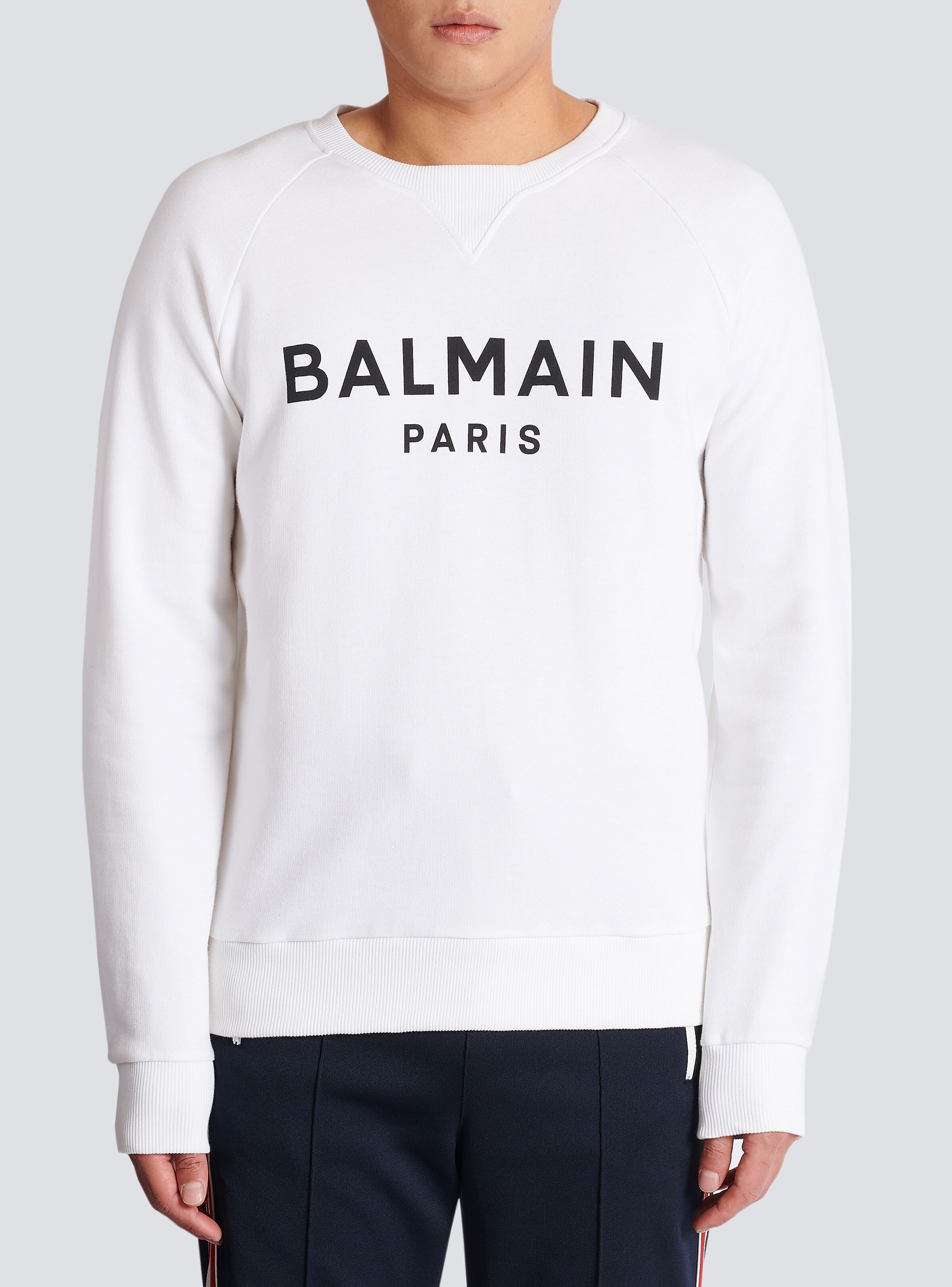 Cotton printed Balmain logo sweatshirt - 5