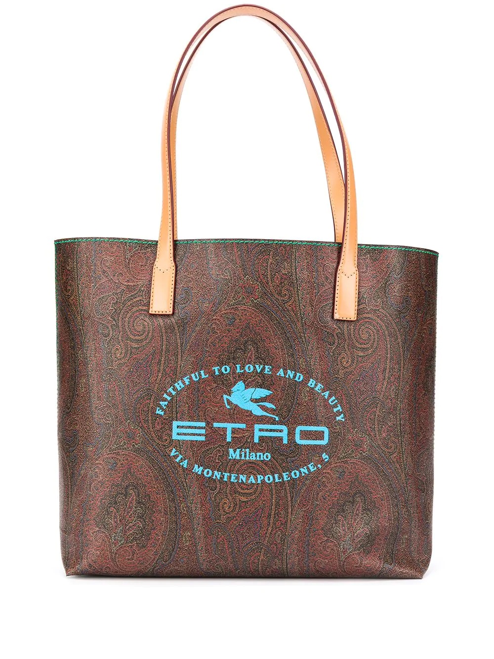 paisley print tote bag - 1