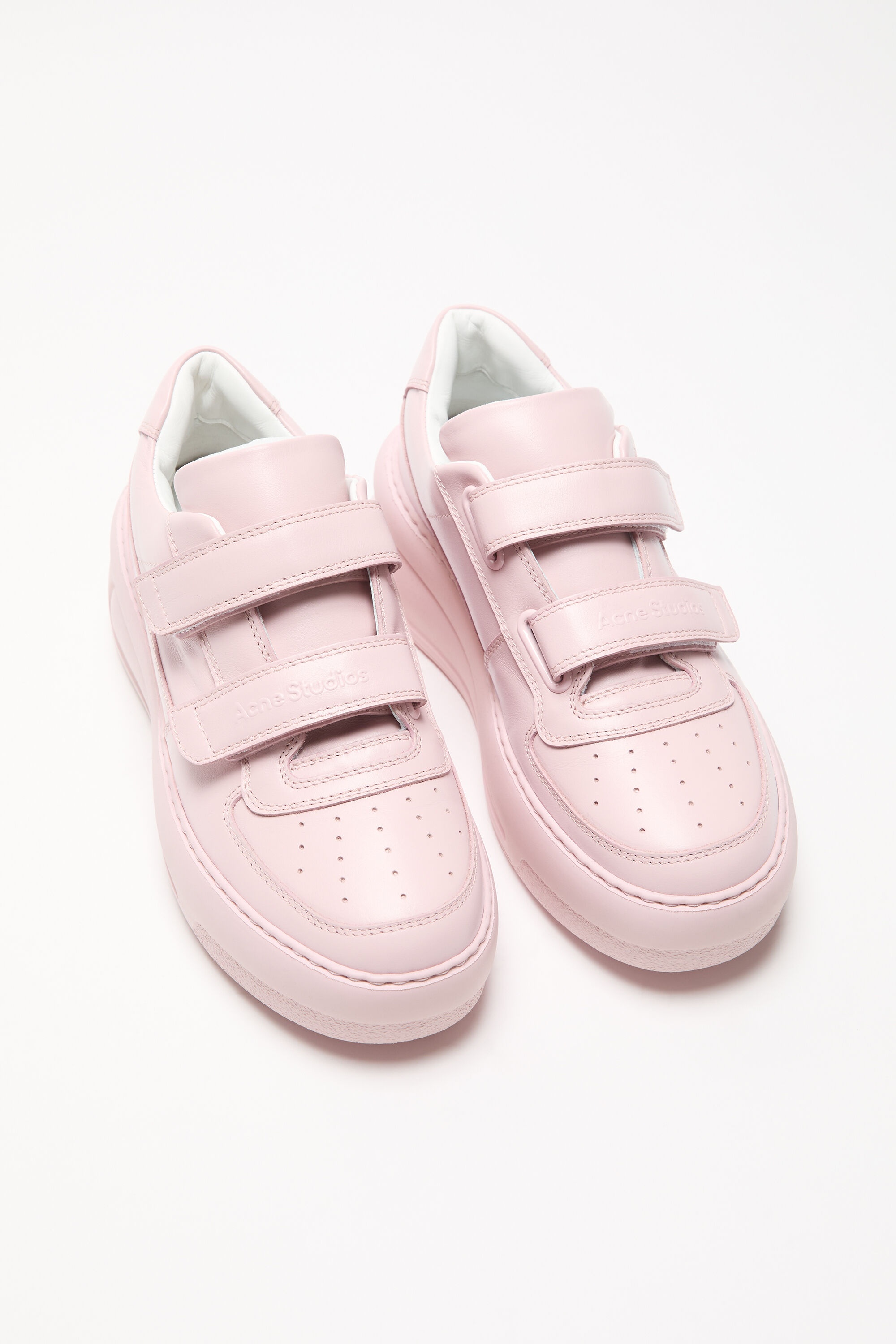 Velcro strap platform sneakers - Pastel pink - 4