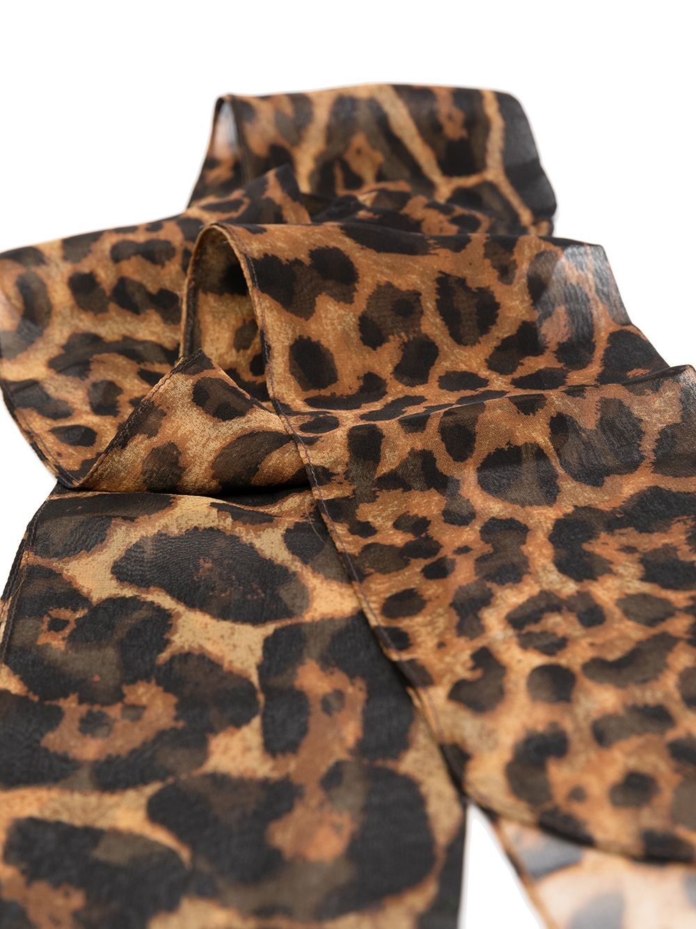 leopard print neck bow - 3