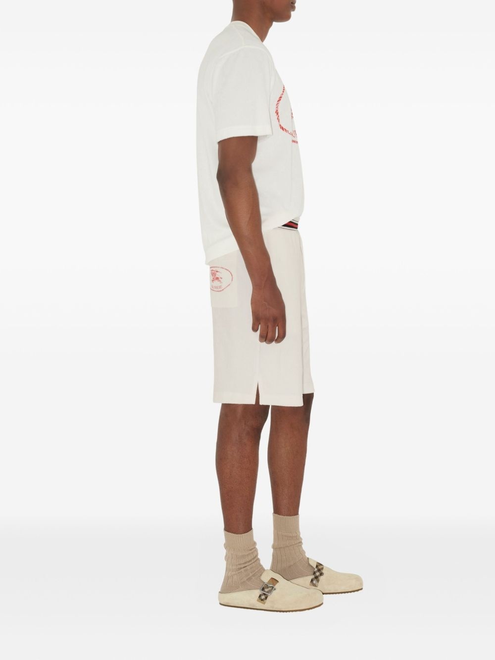 elasticated-waistband shorts - 3
