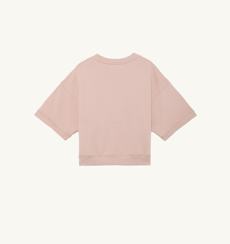 SHORT SLEEVE SWEATSHIRT TOP WOMAN 3