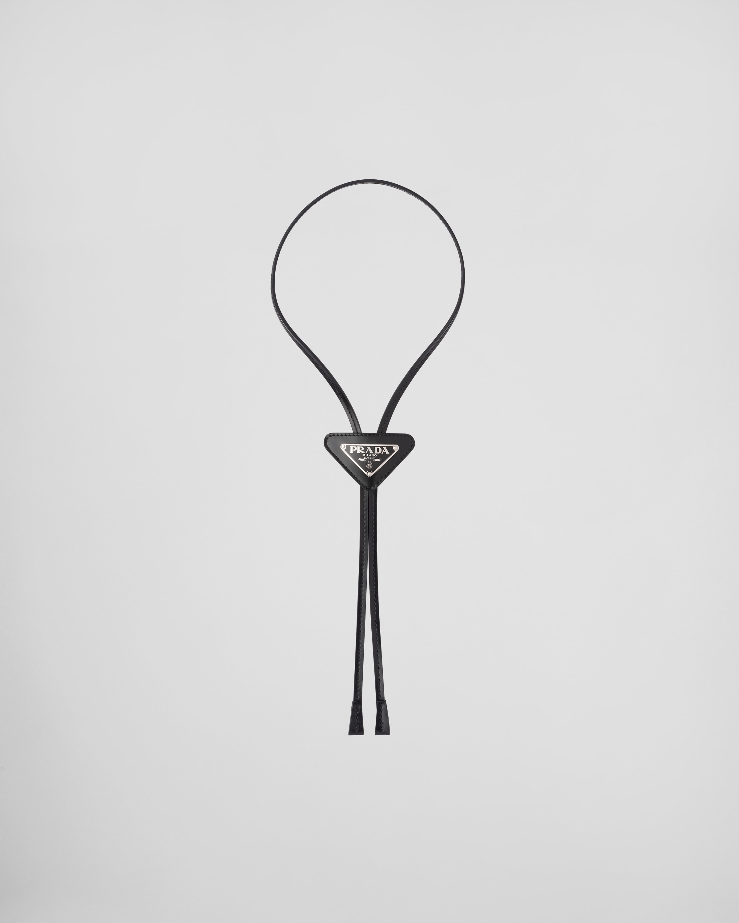 Brushed leather bolo tie - 1