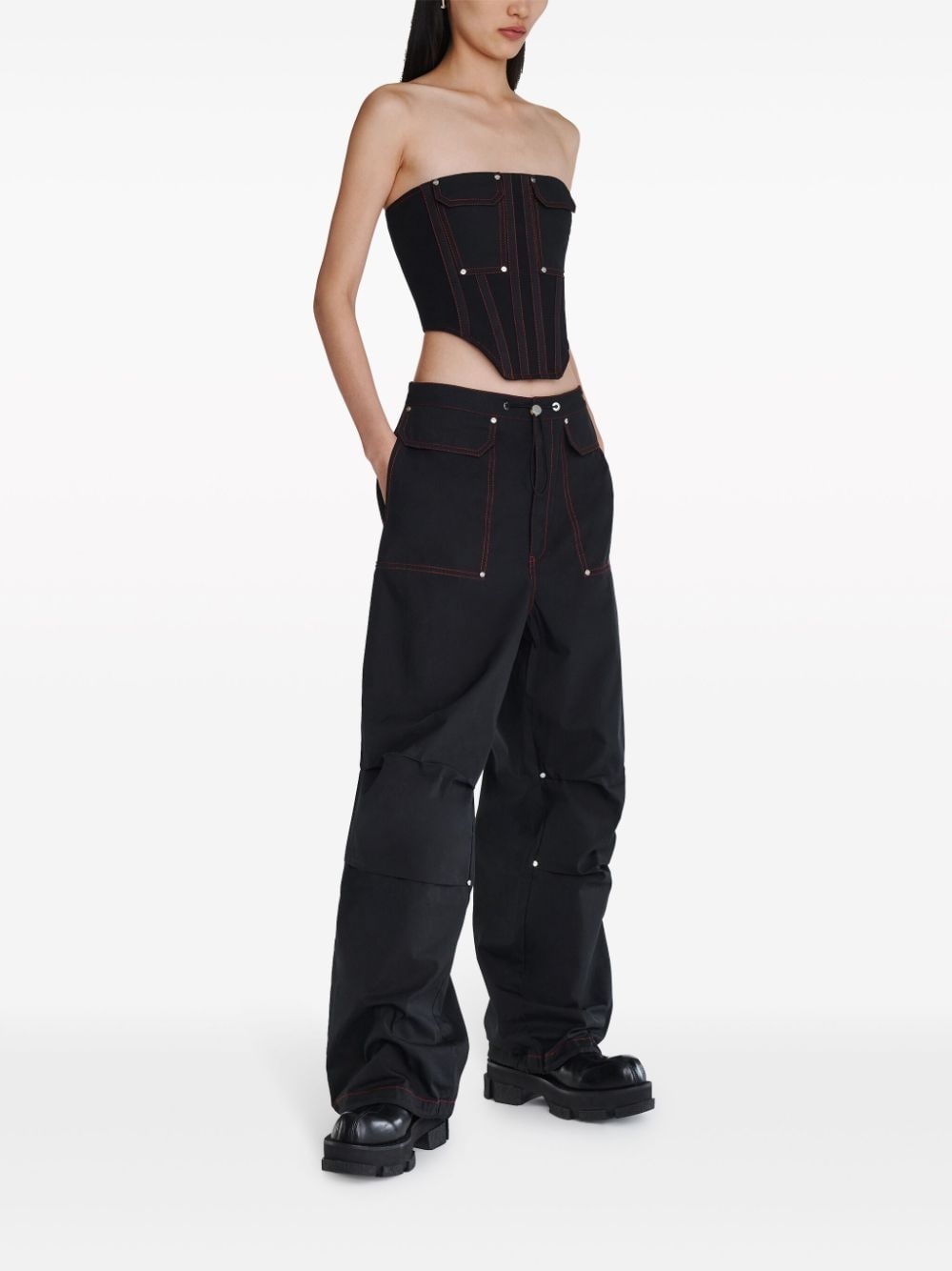 Hongbao strapless corset top - 2
