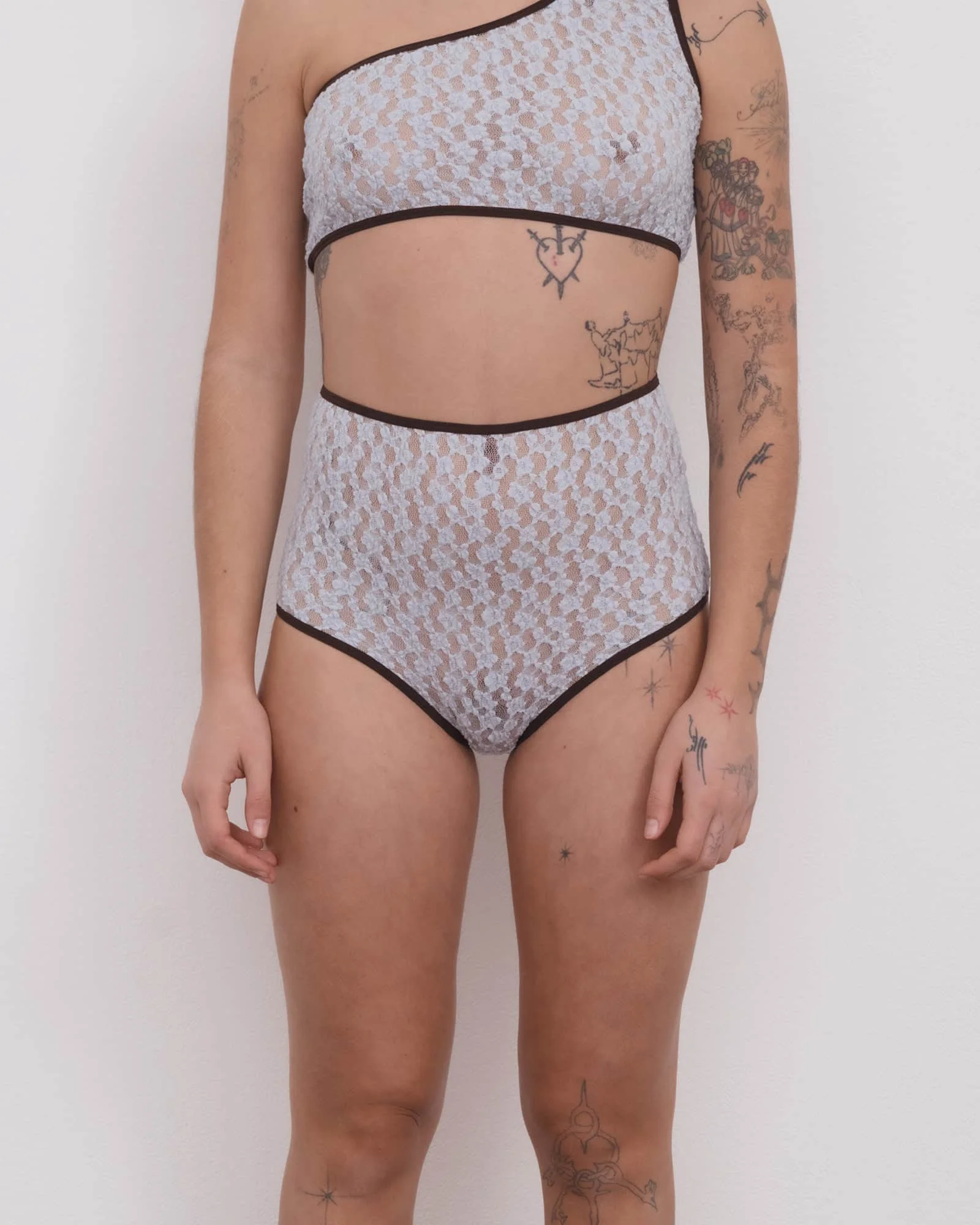 Highwaist Crescent Pants - Organic Cotton Lace - 1