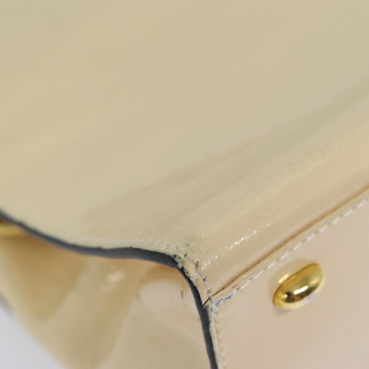 CELINE Chain Shoulder Bag Enamel Beige Gold - 10