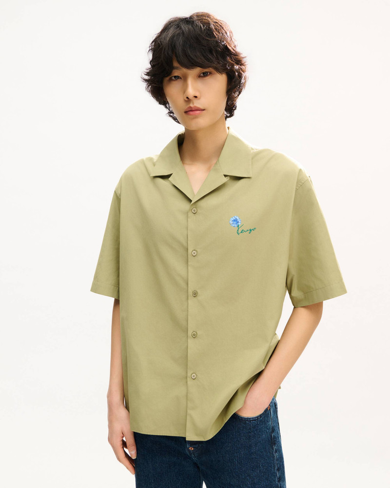 KENZO 'KENZO Tulip' hawaiian short sleeve shirt in cotton poplin outlook
