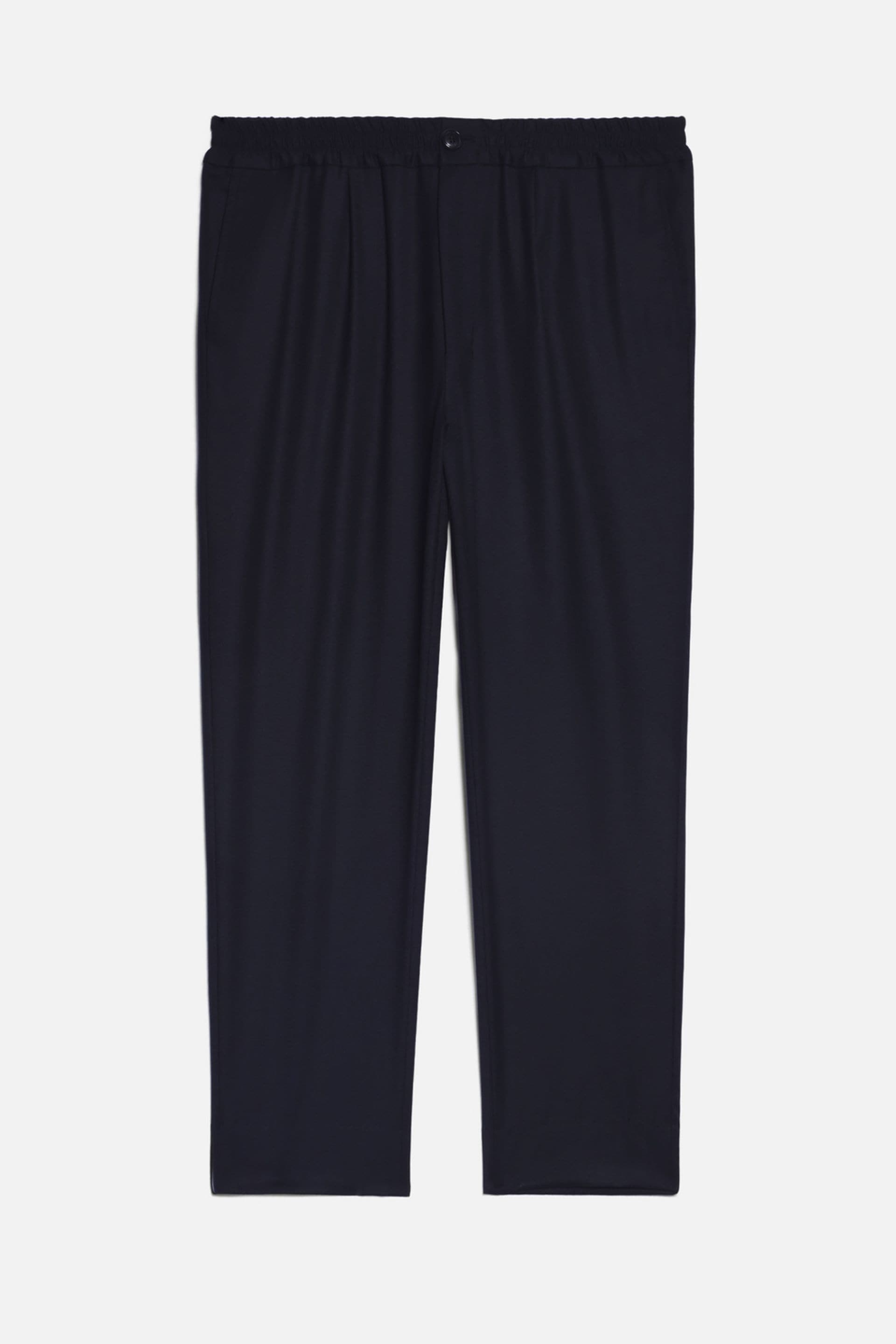 Elasticated Waist Cropped Fit Trousers - 1