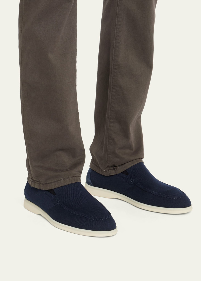 Loro Piana Men's Summer Knitted Walk Wool Loafers outlook