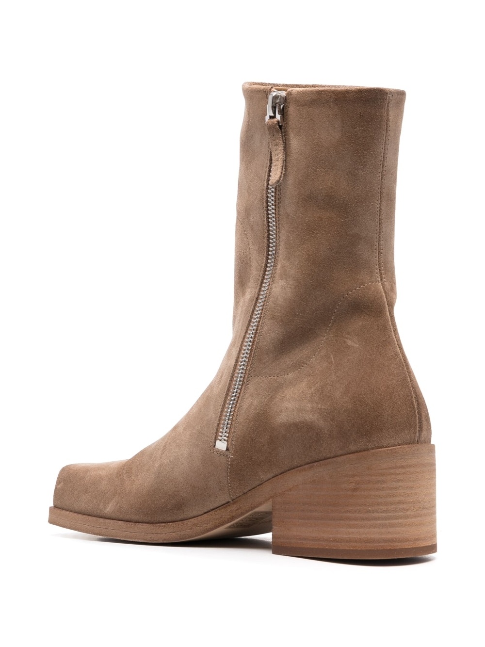 block-heel suede ankle boots - 3