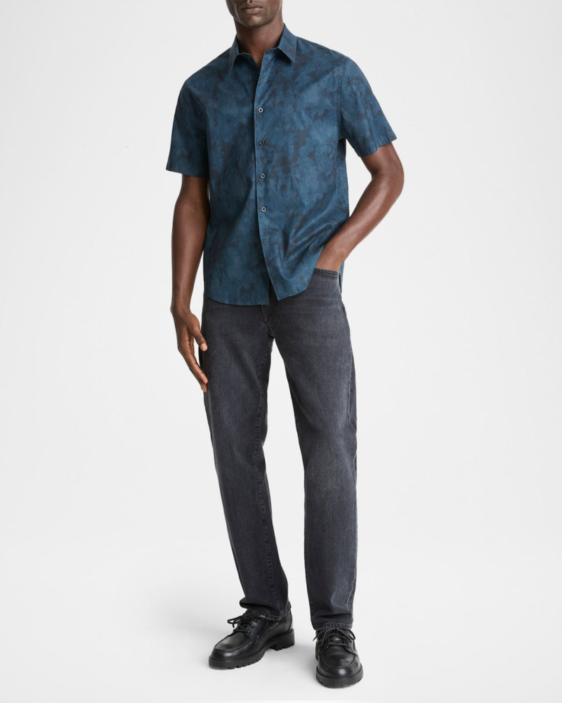 Vince Men's Dyed Camouflage Cotton Short-Sleeve Shirt outlook