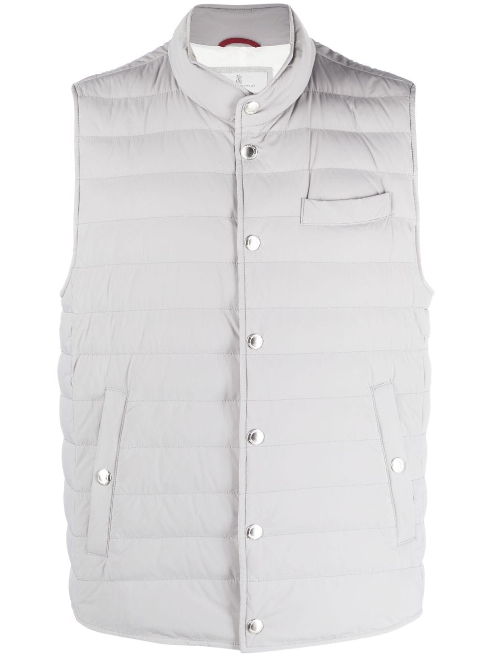 quilted padded down gilet - 1