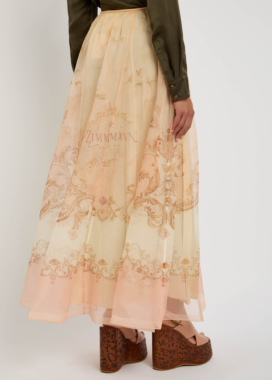 Zimmermann Hypnotic Printed Silk-organza Midi Skirt - 3
