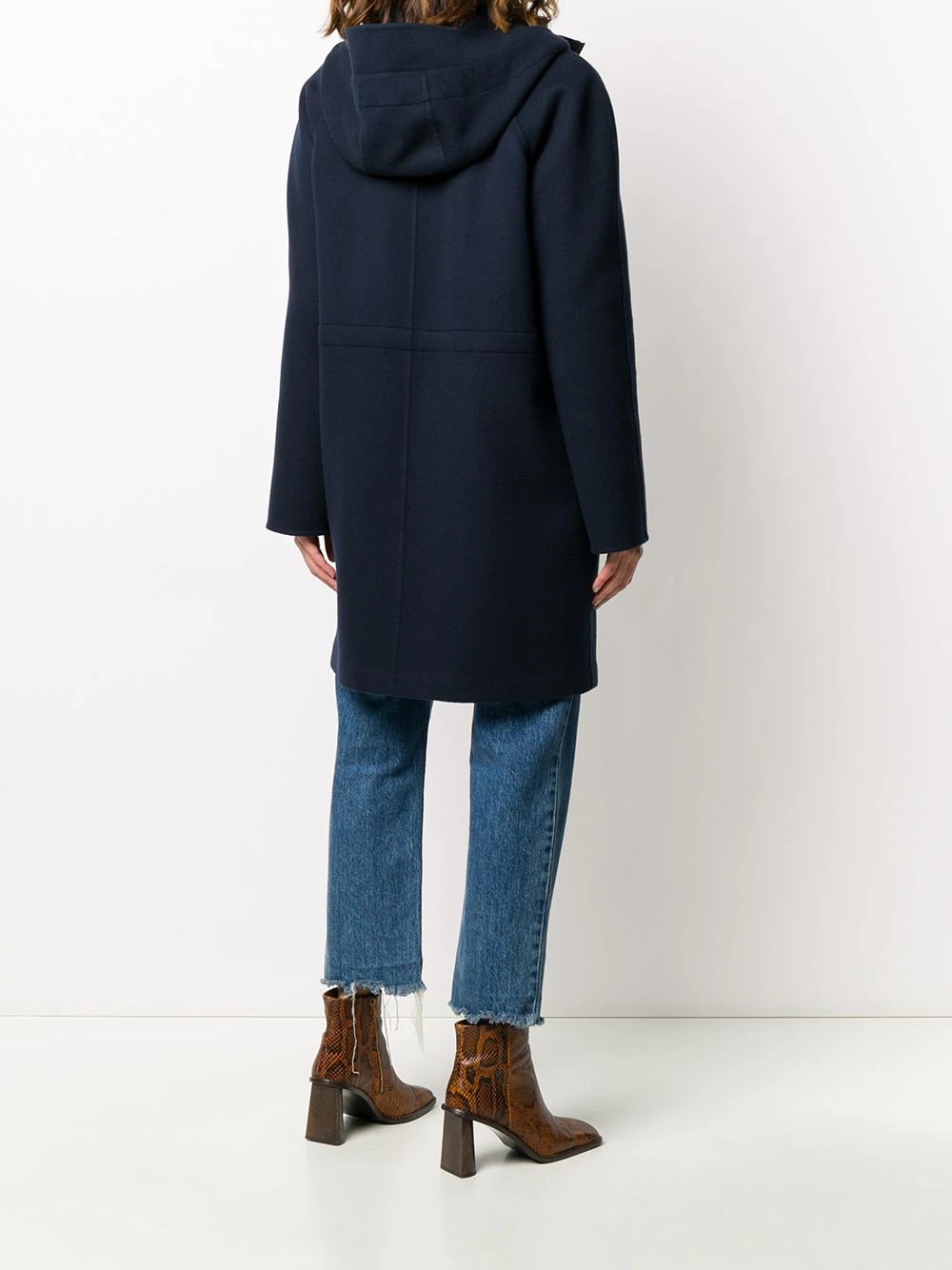 zipped up hooded coat - 4