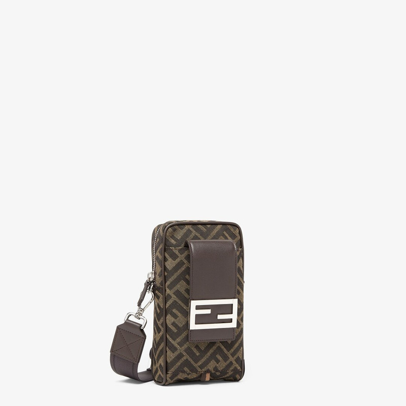 FENDI Mobile phone holder in brown fabric outlook