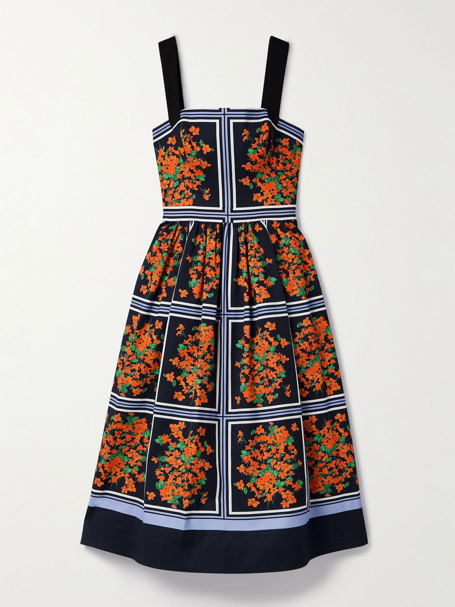 Printed faille midi dress Multi - 1