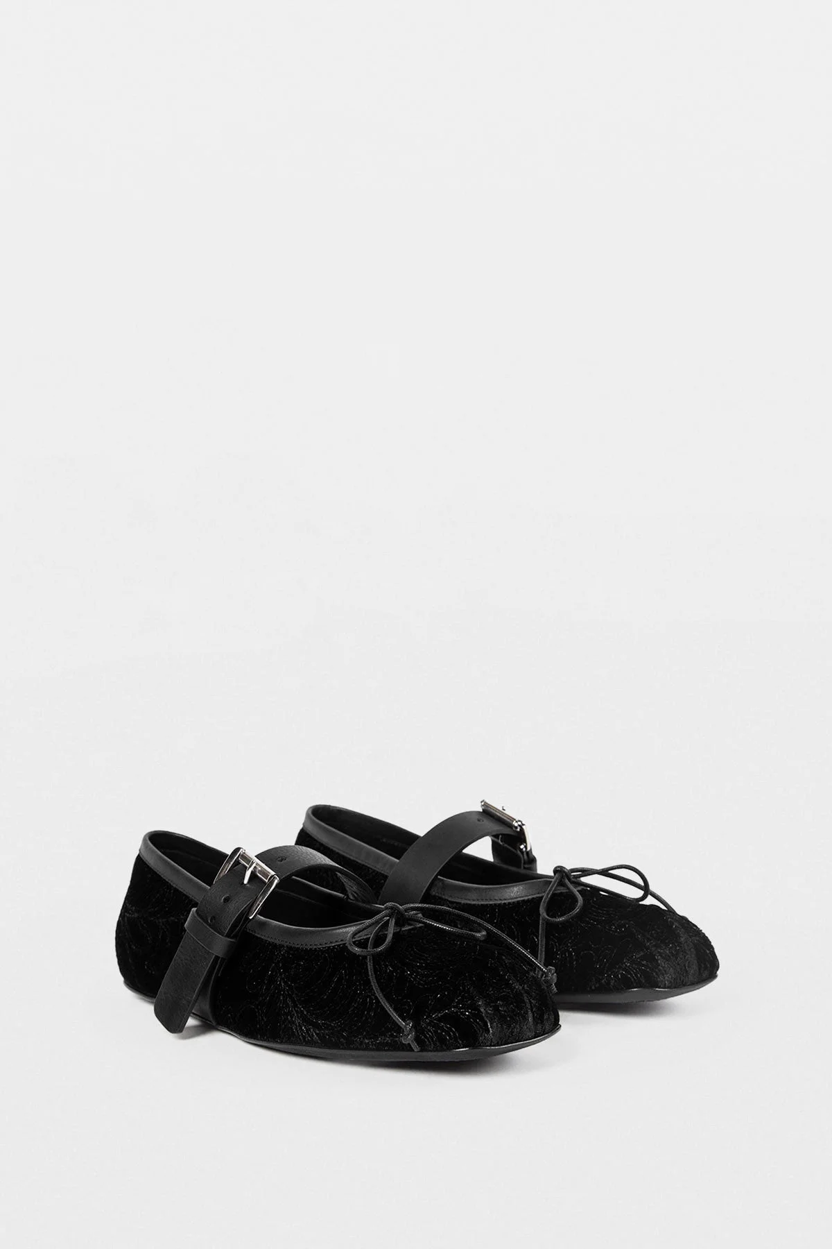 Zoey Velvet Ballerinas - 1