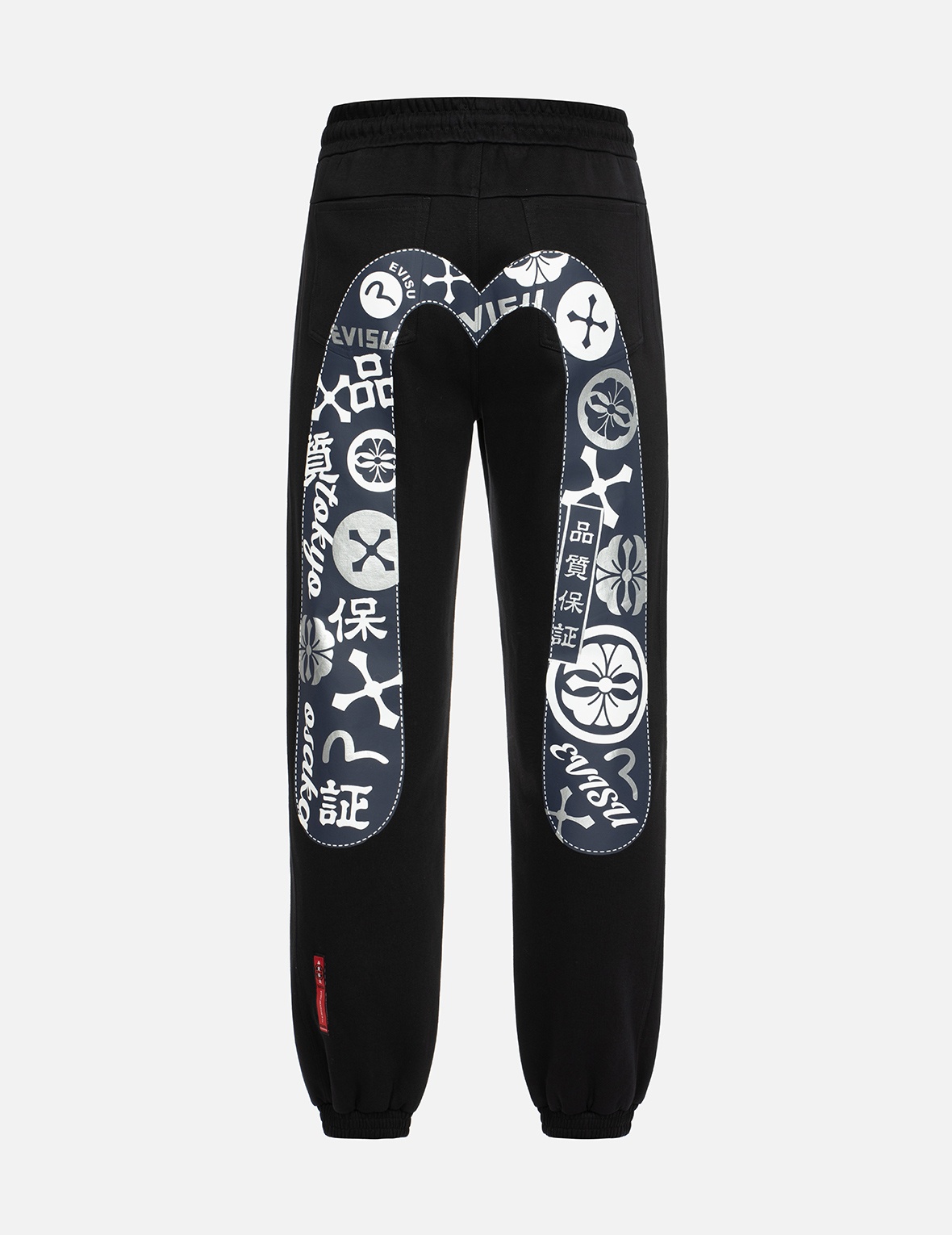 KAMON-PATTERN DAICOCK PRINT STRAIGHT FIT SWEATPANTS - 2