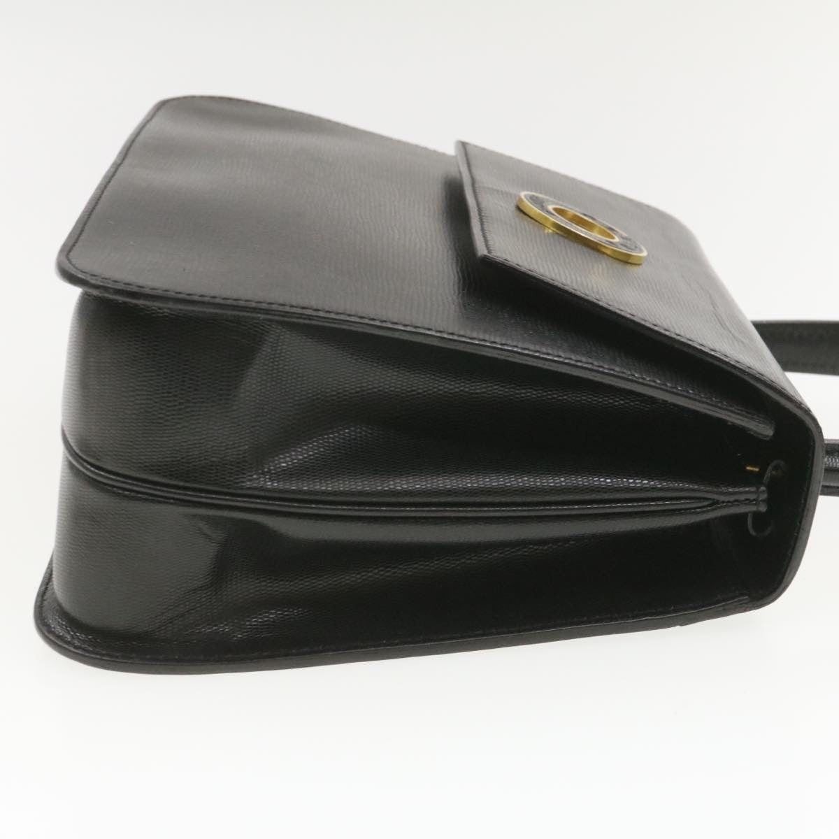 CELINE Hand Bag Leather Black - 5