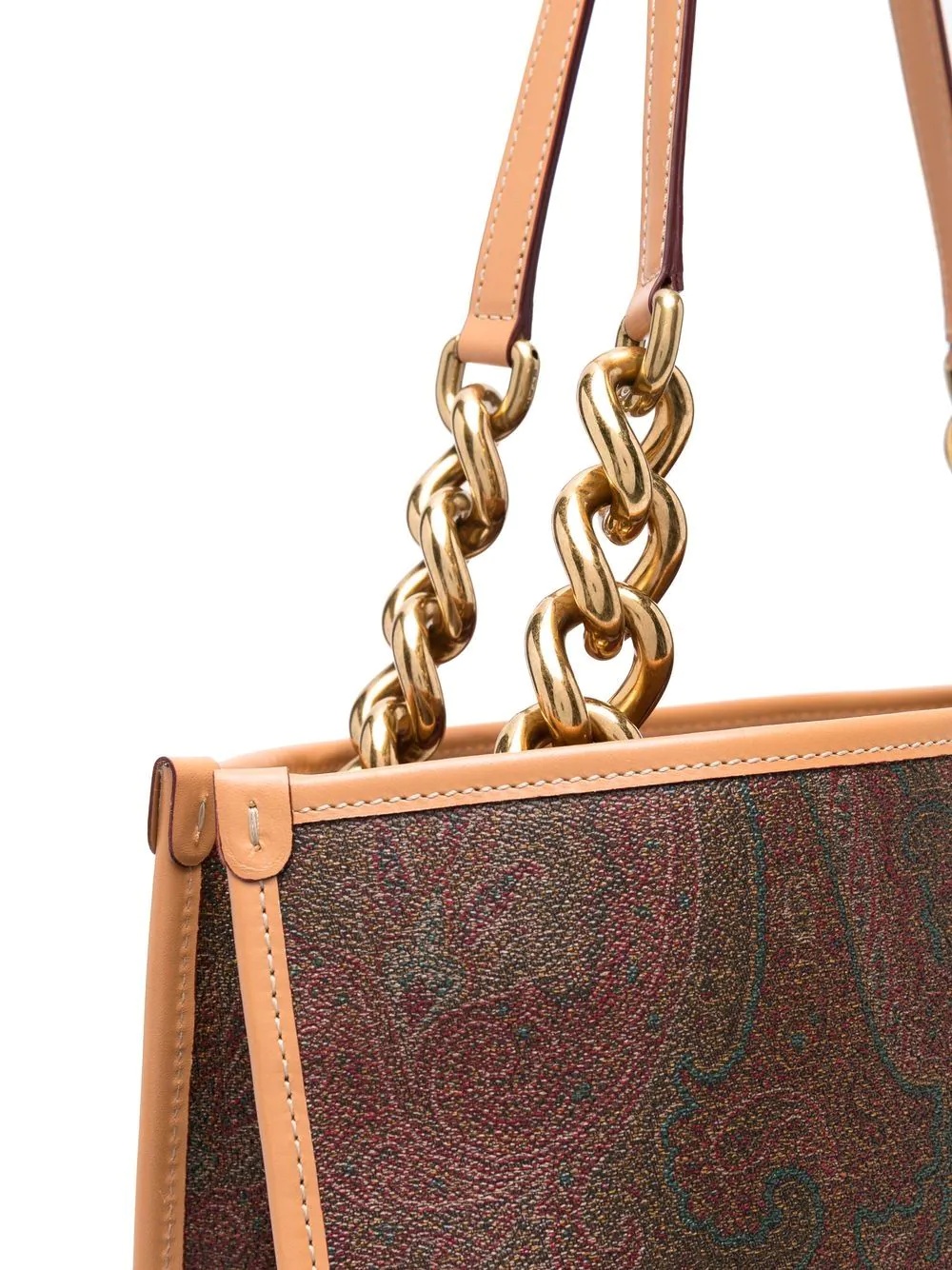 Paisley chain-detail shopper tote - 4